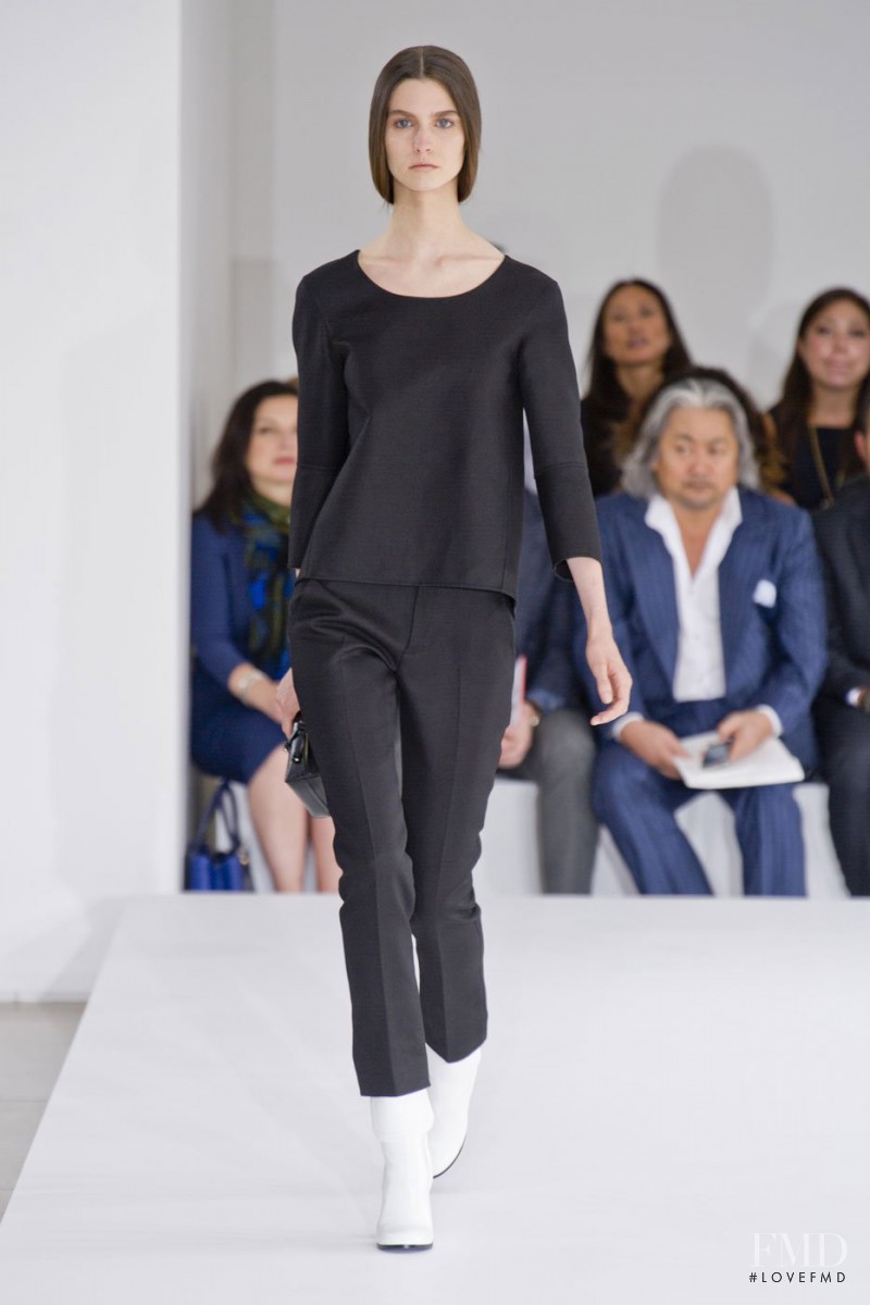 Manon Leloup featured in  the Jil Sander fashion show for Spring/Summer 2013