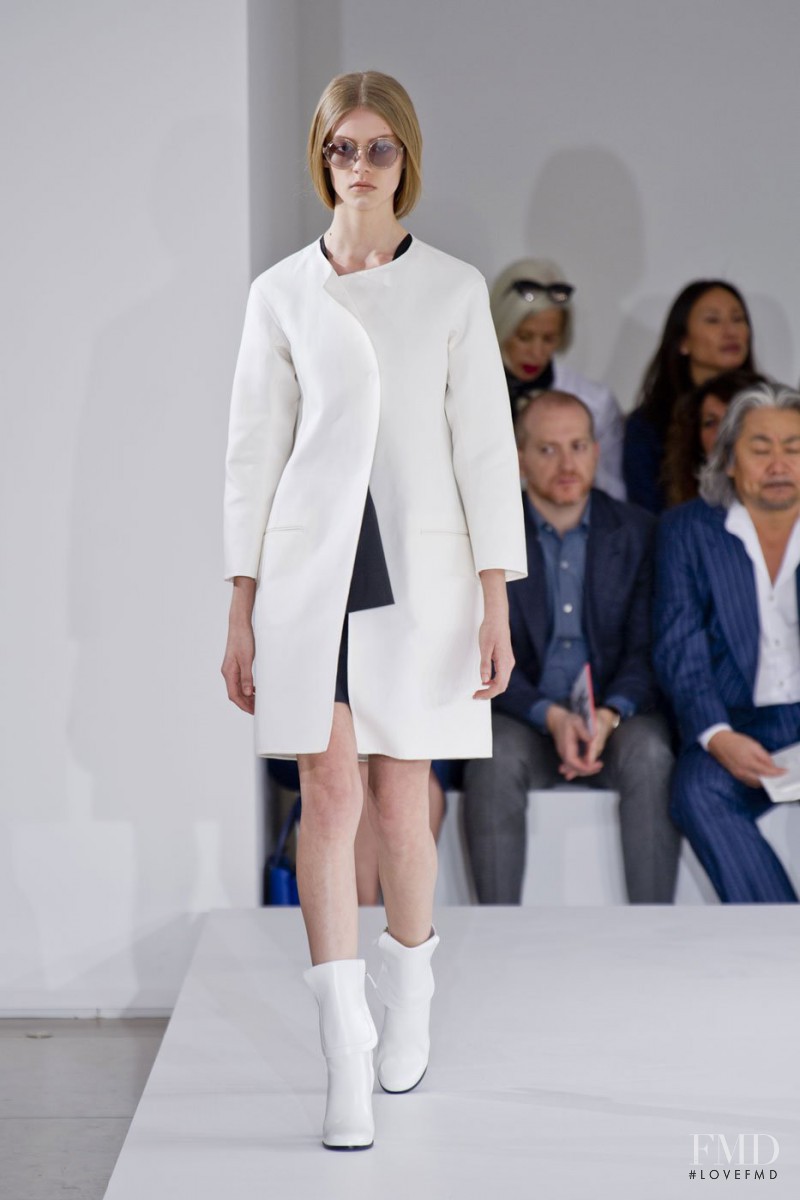 Ondria Hardin featured in  the Jil Sander fashion show for Spring/Summer 2013