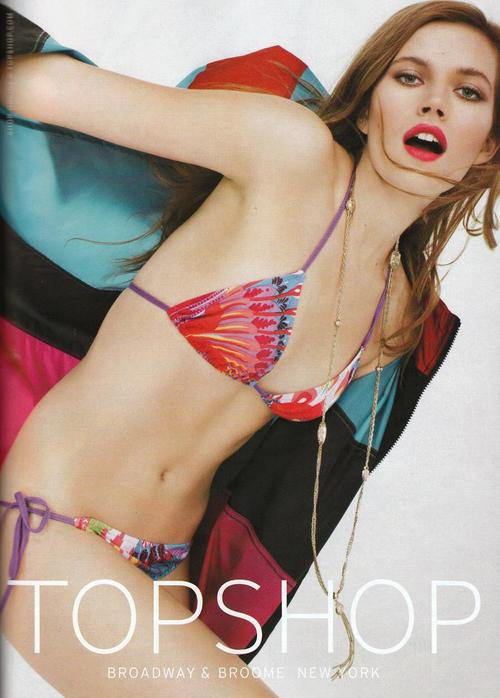 Cato van Ee featured in  the Topshop advertisement for Spring/Summer 2009