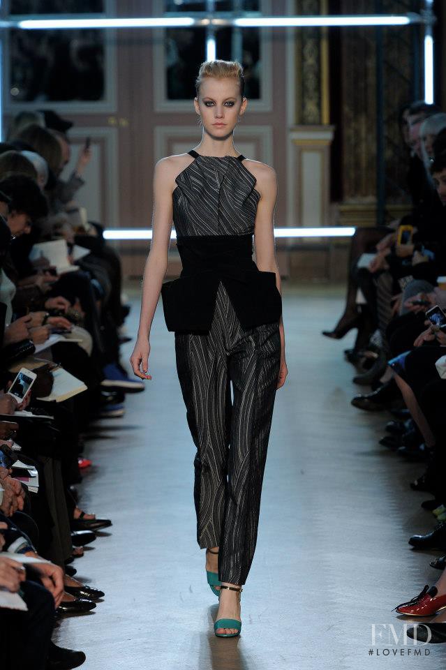 Lauren Bigelow featured in  the Roland Mouret fashion show for Spring/Summer 2013