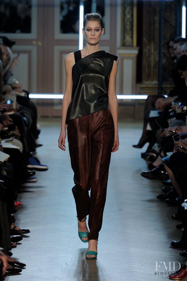 Caroline Farneman featured in  the Roland Mouret fashion show for Spring/Summer 2013