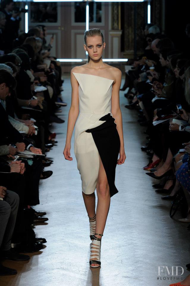Esther Heesch featured in  the Roland Mouret fashion show for Spring/Summer 2013