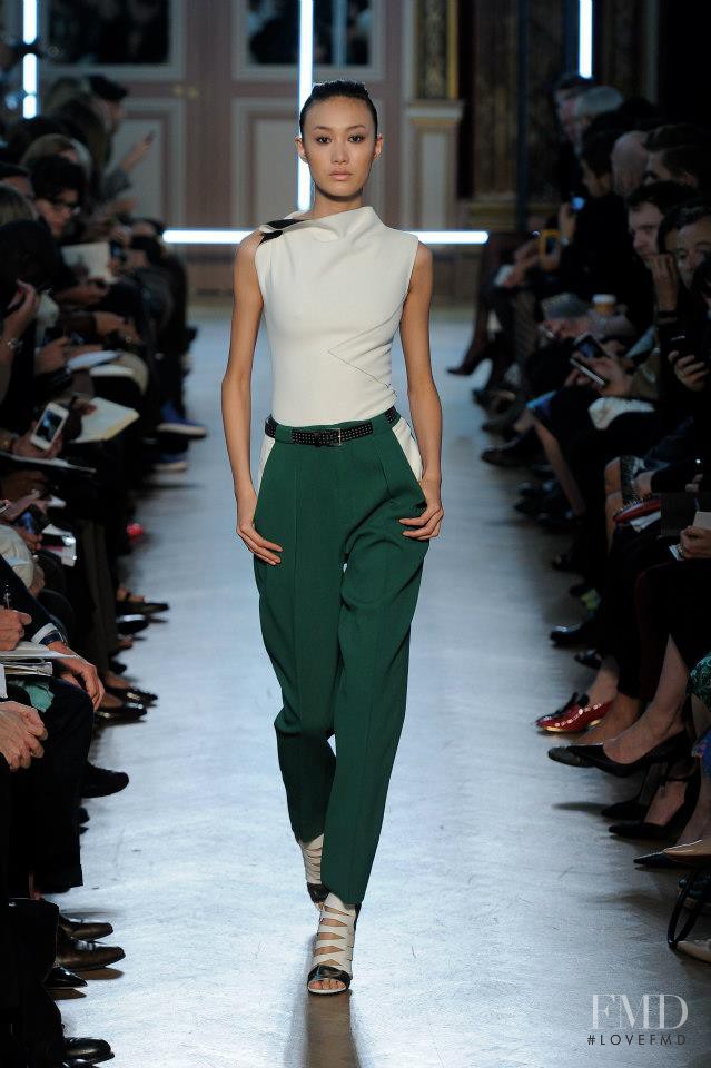 Shu Pei featured in  the Roland Mouret fashion show for Spring/Summer 2013
