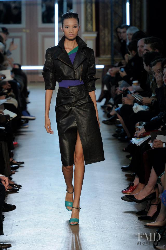 Leaf Zhang featured in  the Roland Mouret fashion show for Spring/Summer 2013