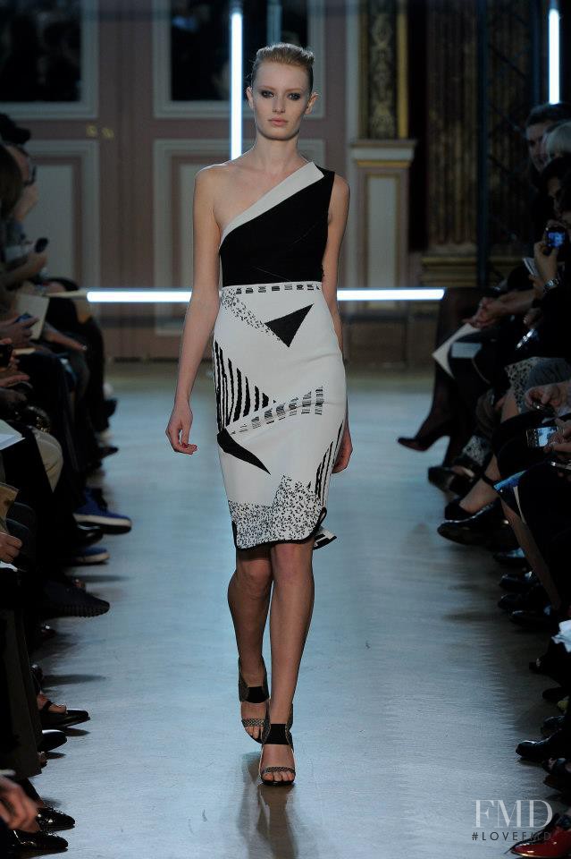 Stephanie Hall featured in  the Roland Mouret fashion show for Spring/Summer 2013