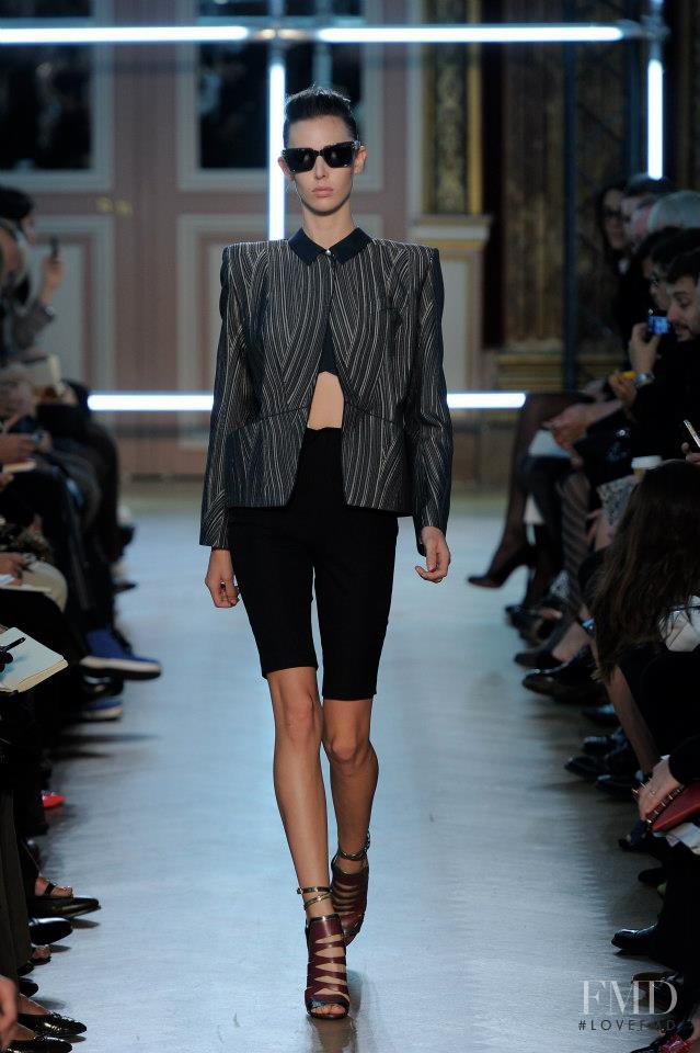 Ruby Aldridge featured in  the Roland Mouret fashion show for Spring/Summer 2013