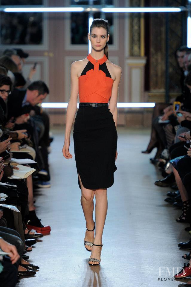 Manon Leloup featured in  the Roland Mouret fashion show for Spring/Summer 2013