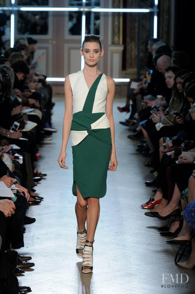 Carolina Thaler featured in  the Roland Mouret fashion show for Spring/Summer 2013