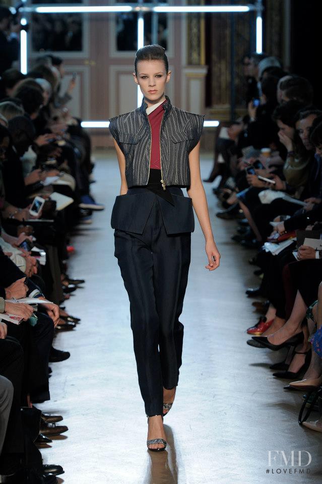 Kayley Chabot featured in  the Roland Mouret fashion show for Spring/Summer 2013