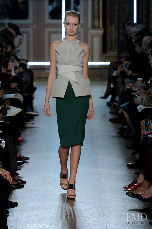 Stephanie Hall featured in  the Roland Mouret fashion show for Spring/Summer 2013
