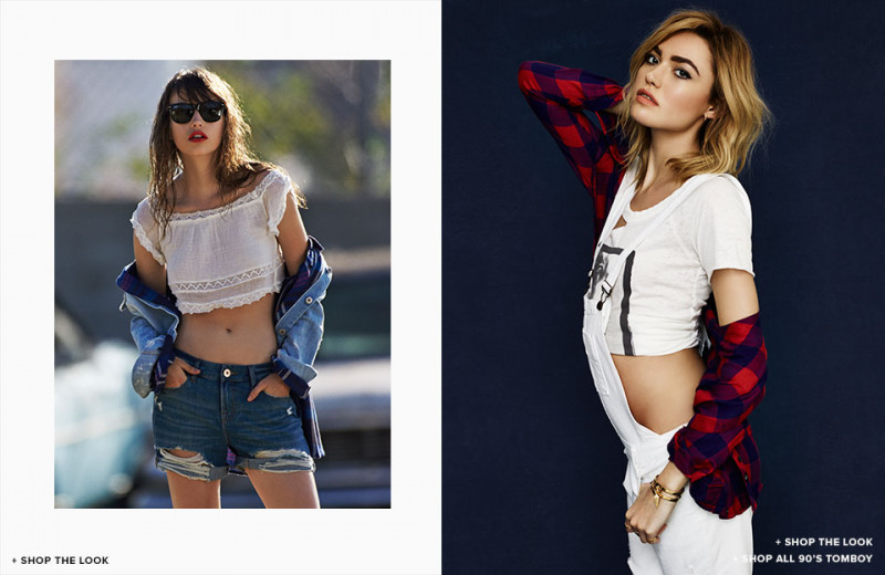 Cora Keegan featured in  the REVOLVE Tom Boy lookbook for Summer 2014