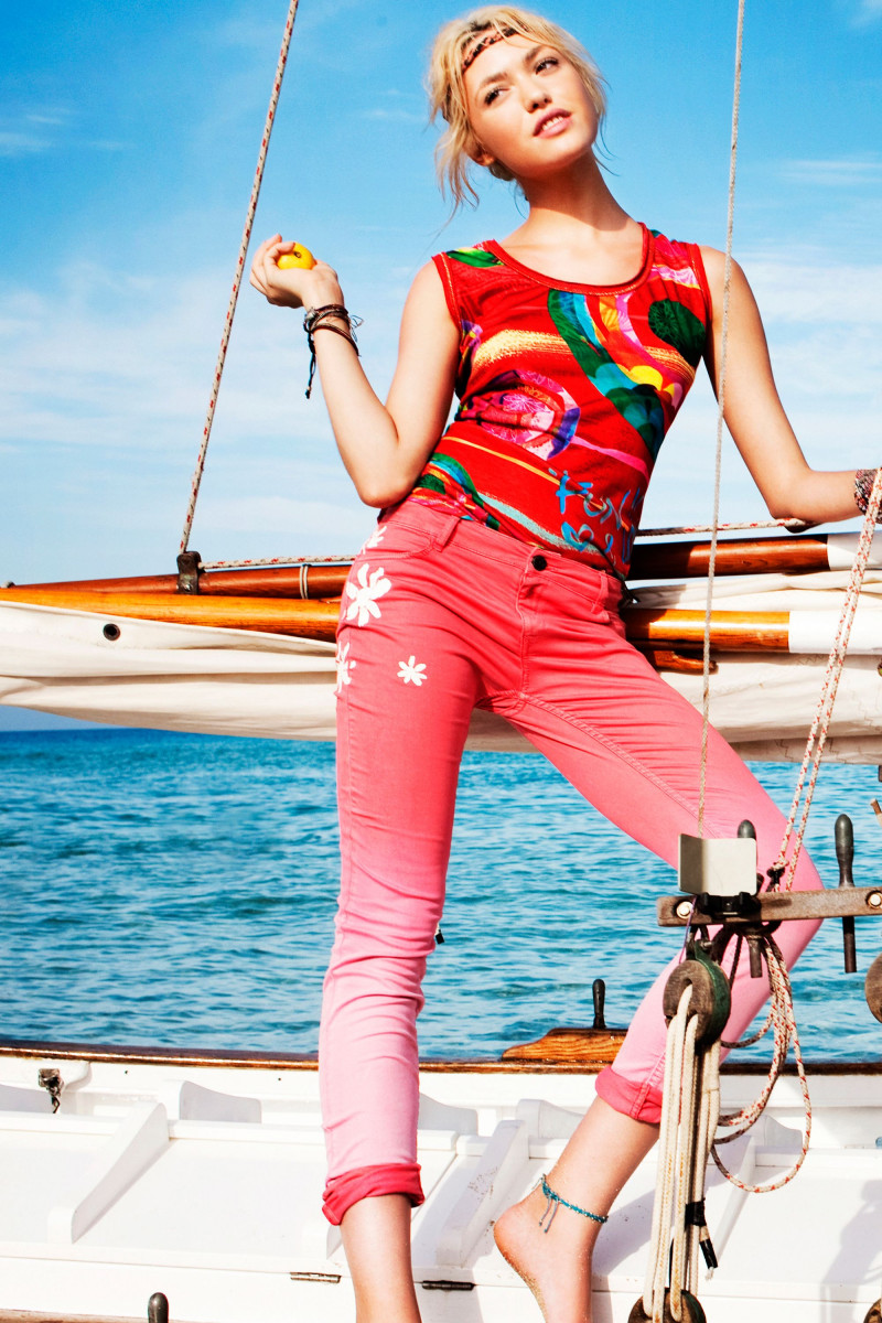 Cora Keegan featured in  the Desigual advertisement for Spring/Summer 2013