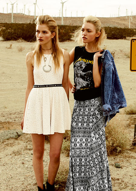 Cora Keegan featured in  the Urban Outfitters lookbook for Spring/Summer 2012