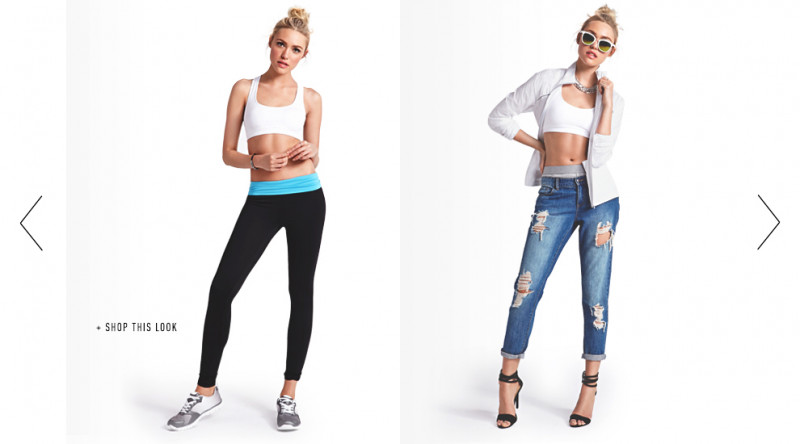 Cora Keegan featured in  the Forever 21 Sports to Street lookbook for Summer 2014