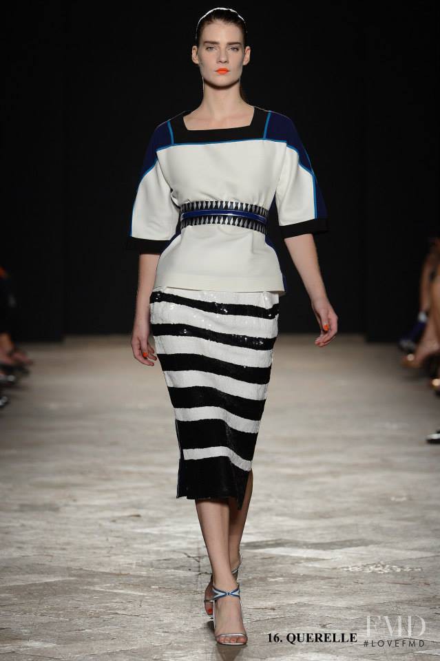 Querelle Jansen featured in  the Aquilano.Rimondi fashion show for Spring/Summer 2013