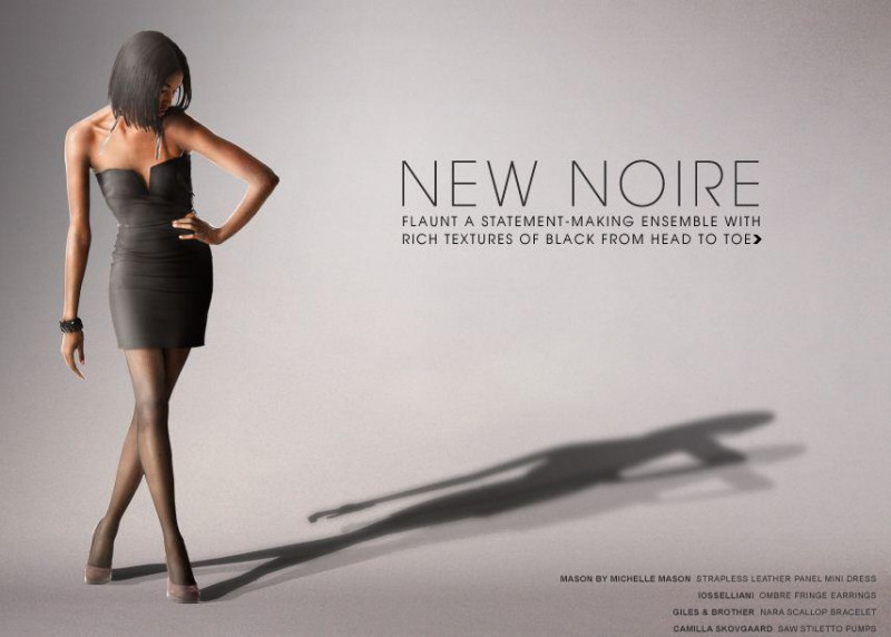 Sessilee Lopez featured in  the Scoop NYC advertisement for Autumn/Winter 2011