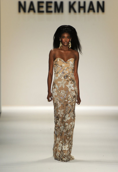 Sessilee Lopez featured in  the Naeem Khan fashion show for Spring/Summer 2010