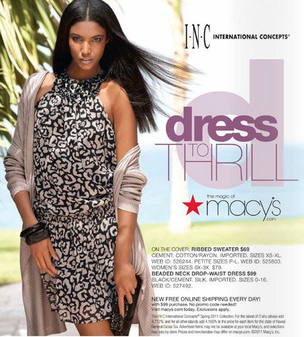 Sessilee Lopez featured in  the Macy\'s International Concepts INC lookbook for Summer 2011