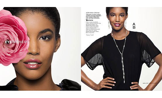 Sessilee Lopez featured in  the Saks Fifth Avenue Mothers Day catalogue for Spring/Summer 2011