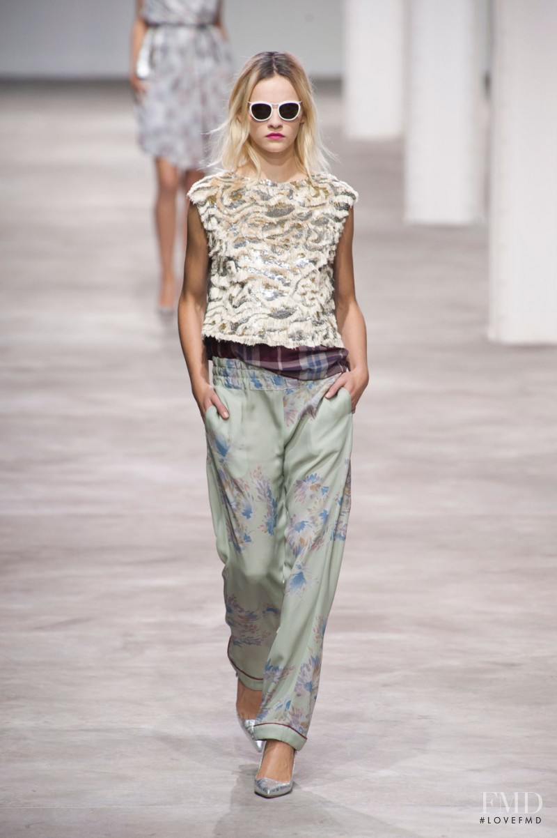 Ginta Lapina featured in  the Dries van Noten fashion show for Spring/Summer 2013