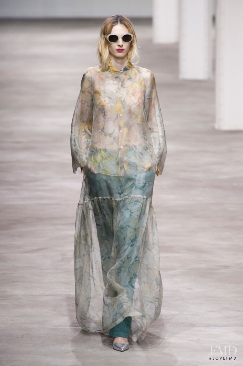 Julia Nobis featured in  the Dries van Noten fashion show for Spring/Summer 2013