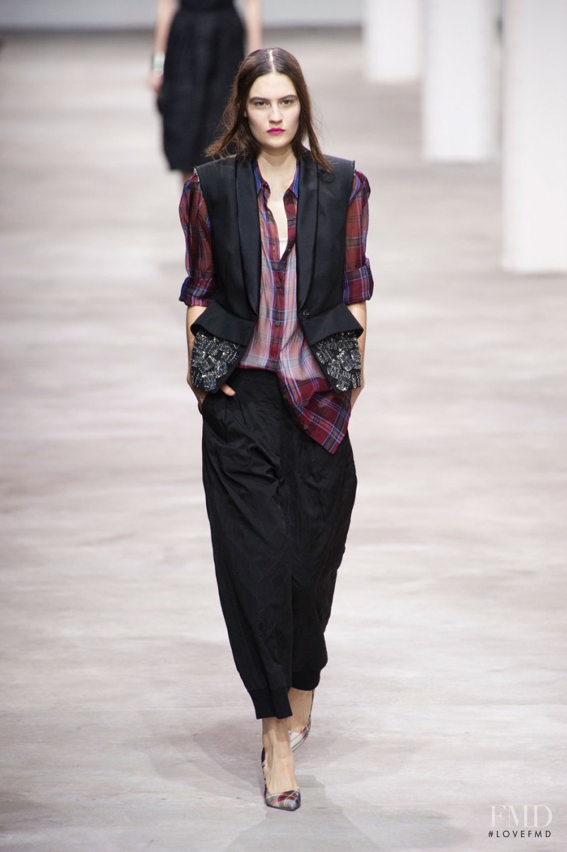 Maria Bradley featured in  the Dries van Noten fashion show for Spring/Summer 2013