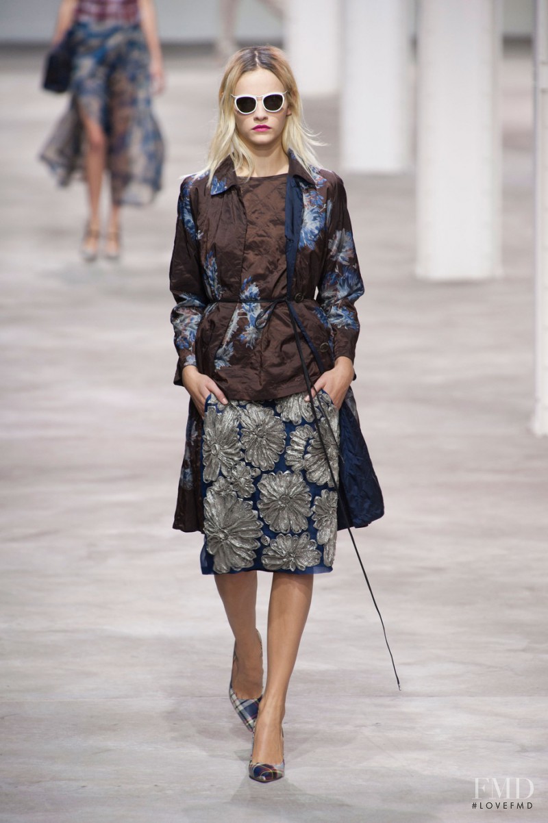 Ginta Lapina featured in  the Dries van Noten fashion show for Spring/Summer 2013