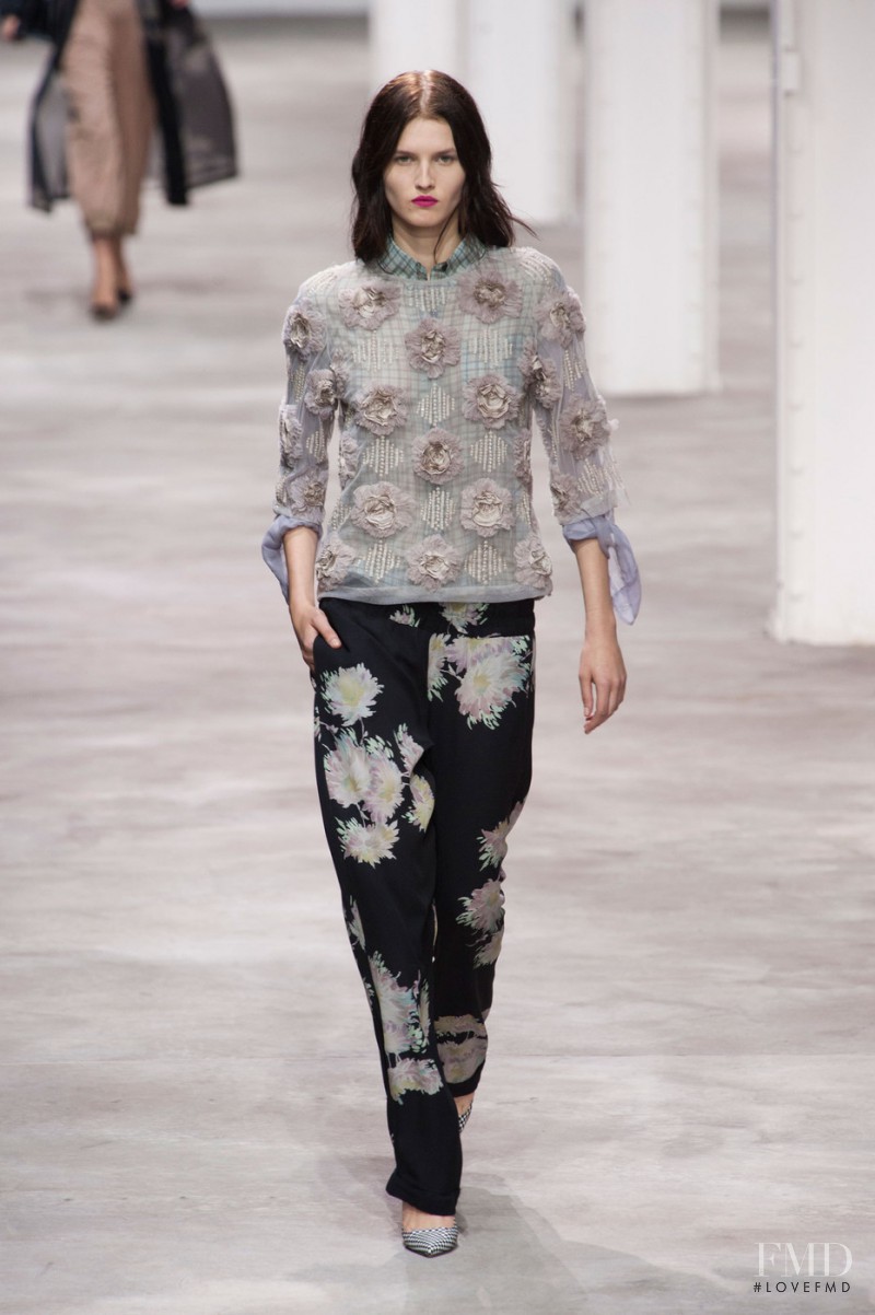 Katlin Aas featured in  the Dries van Noten fashion show for Spring/Summer 2013