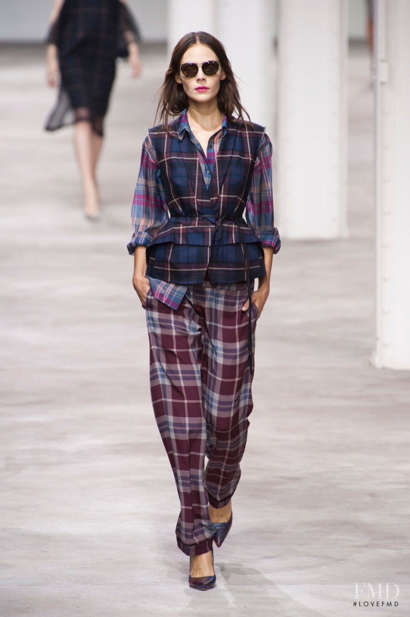 Kinga Rajzak featured in  the Dries van Noten fashion show for Spring/Summer 2013
