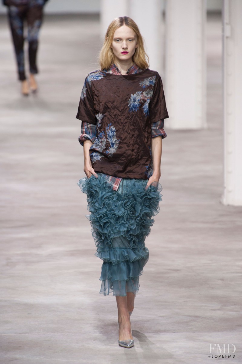 Maja Salamon featured in  the Dries van Noten fashion show for Spring/Summer 2013