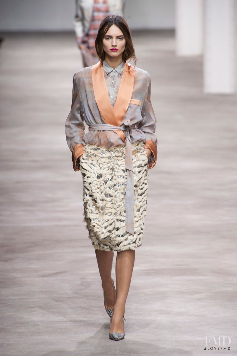 Agne Konciute featured in  the Dries van Noten fashion show for Spring/Summer 2013