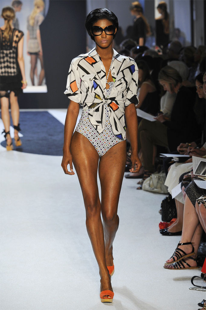 Sessilee Lopez featured in  the Diane Von Furstenberg fashion show for Resort 2011