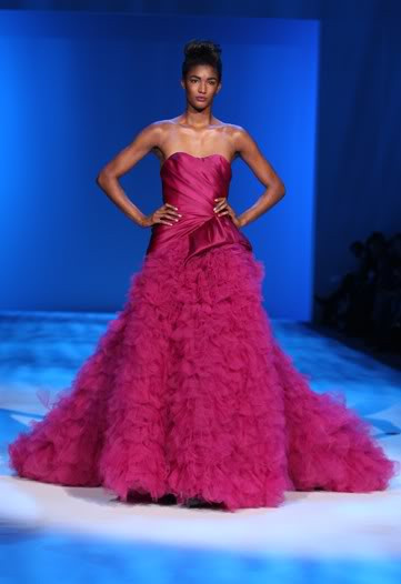 Sessilee Lopez featured in  the Christian Siriano fashion show for Autumn/Winter 2010