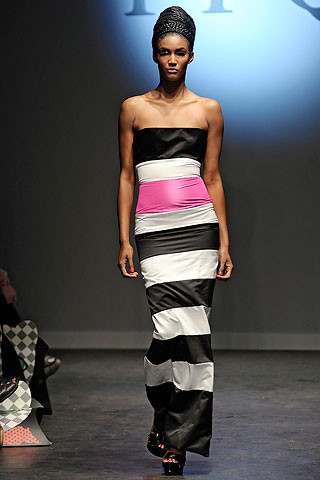 Sessilee Lopez featured in  the PPQ fashion show for Spring/Summer 2010