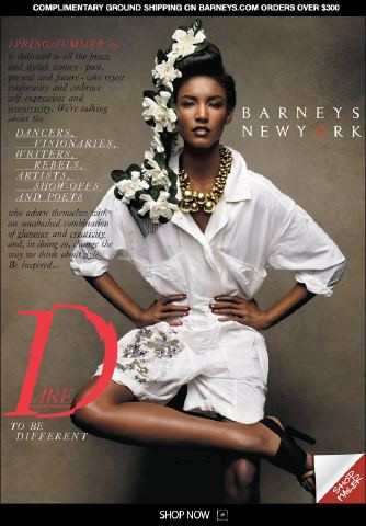 Sessilee Lopez featured in  the Barneys New York advertisement for Spring/Summer 2009