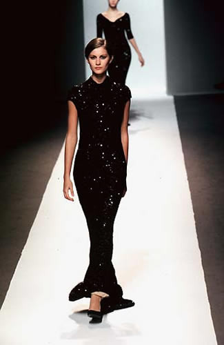 Gisele Bundchen featured in  the Celine fashion show for Autumn/Winter 1998