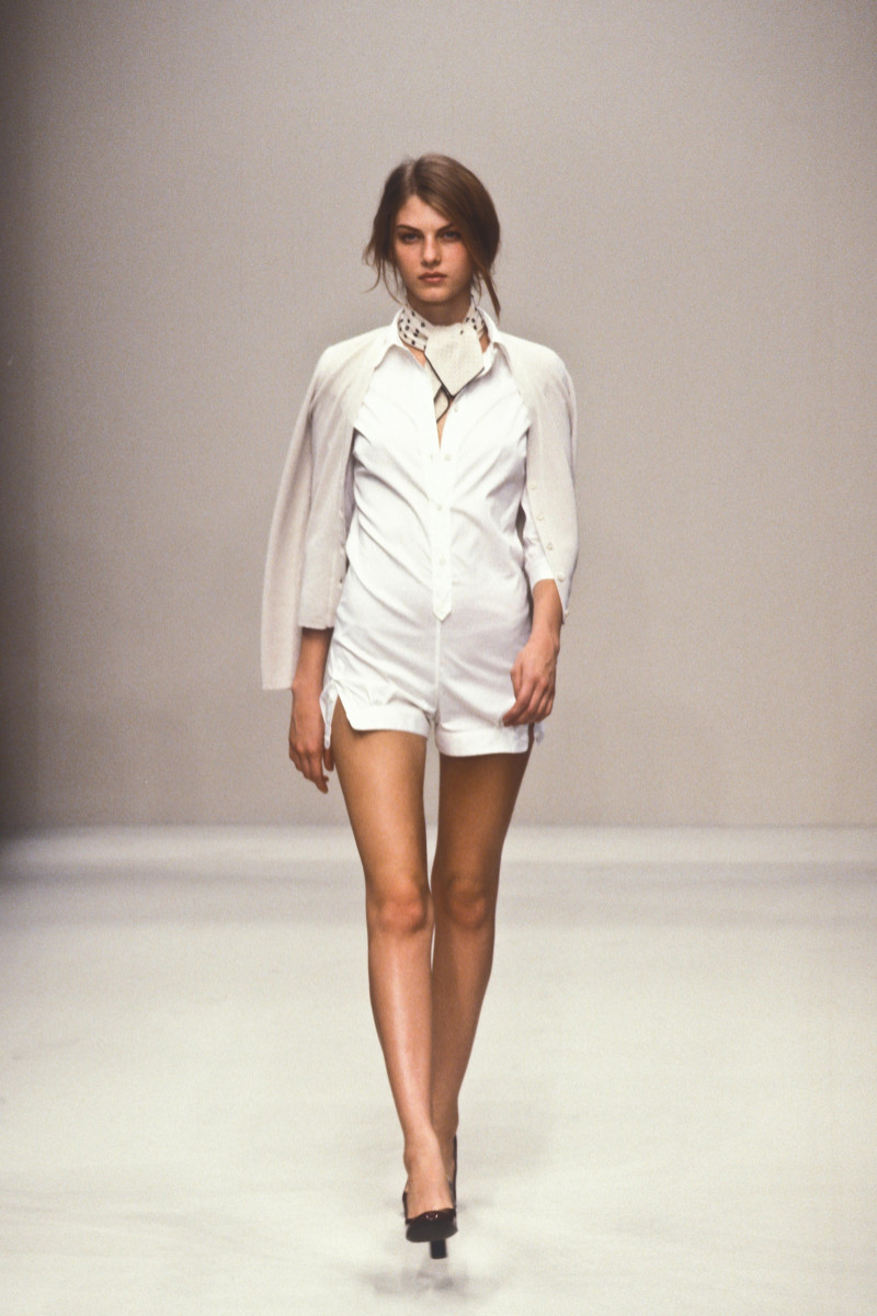 Angela Lindvall featured in  the Prada fashion show for Spring/Summer 2000