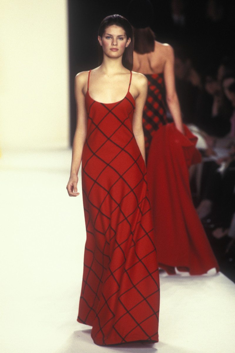 Isabeli Fontana featured in  the Ralph Lauren Collection fashion show for Autumn/Winter 1999