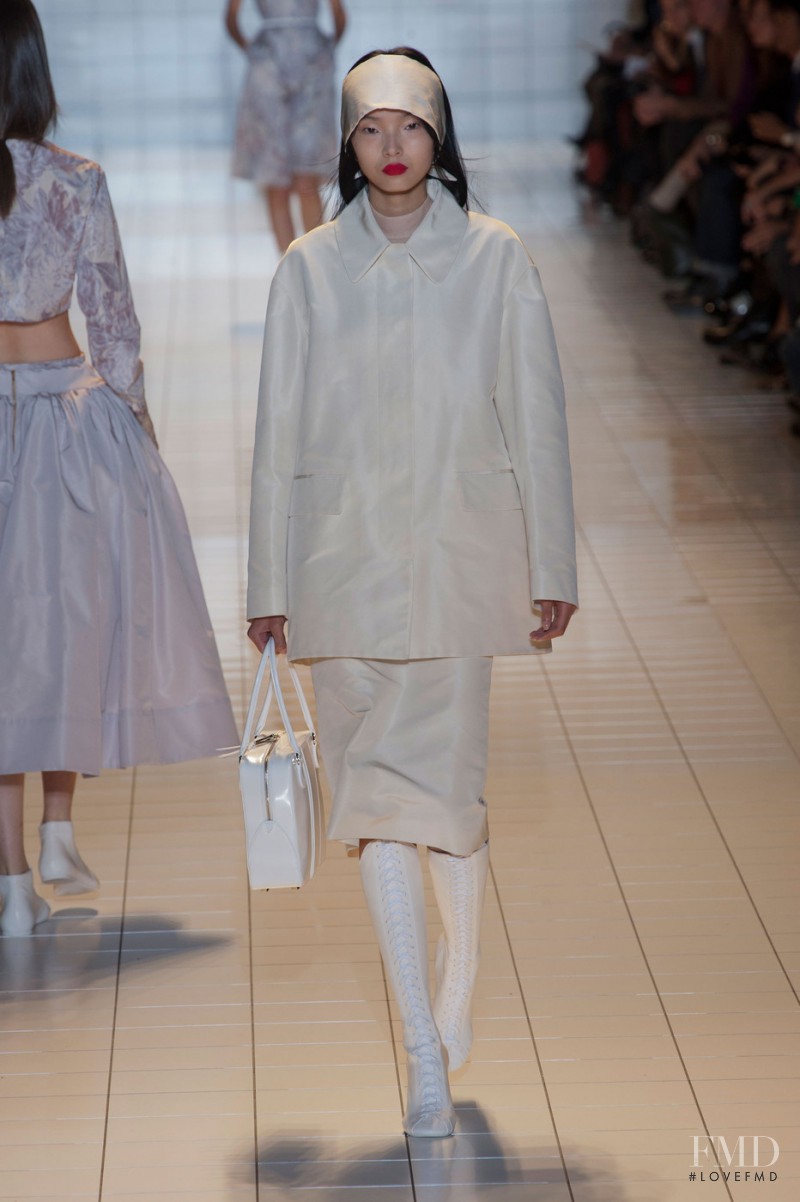 Xiao Wen Ju featured in  the Rochas fashion show for Spring/Summer 2013