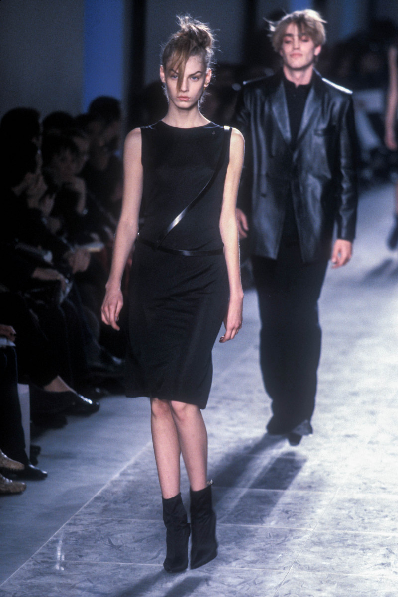 Angela Lindvall featured in  the Versus fashion show for Autumn/Winter 1997