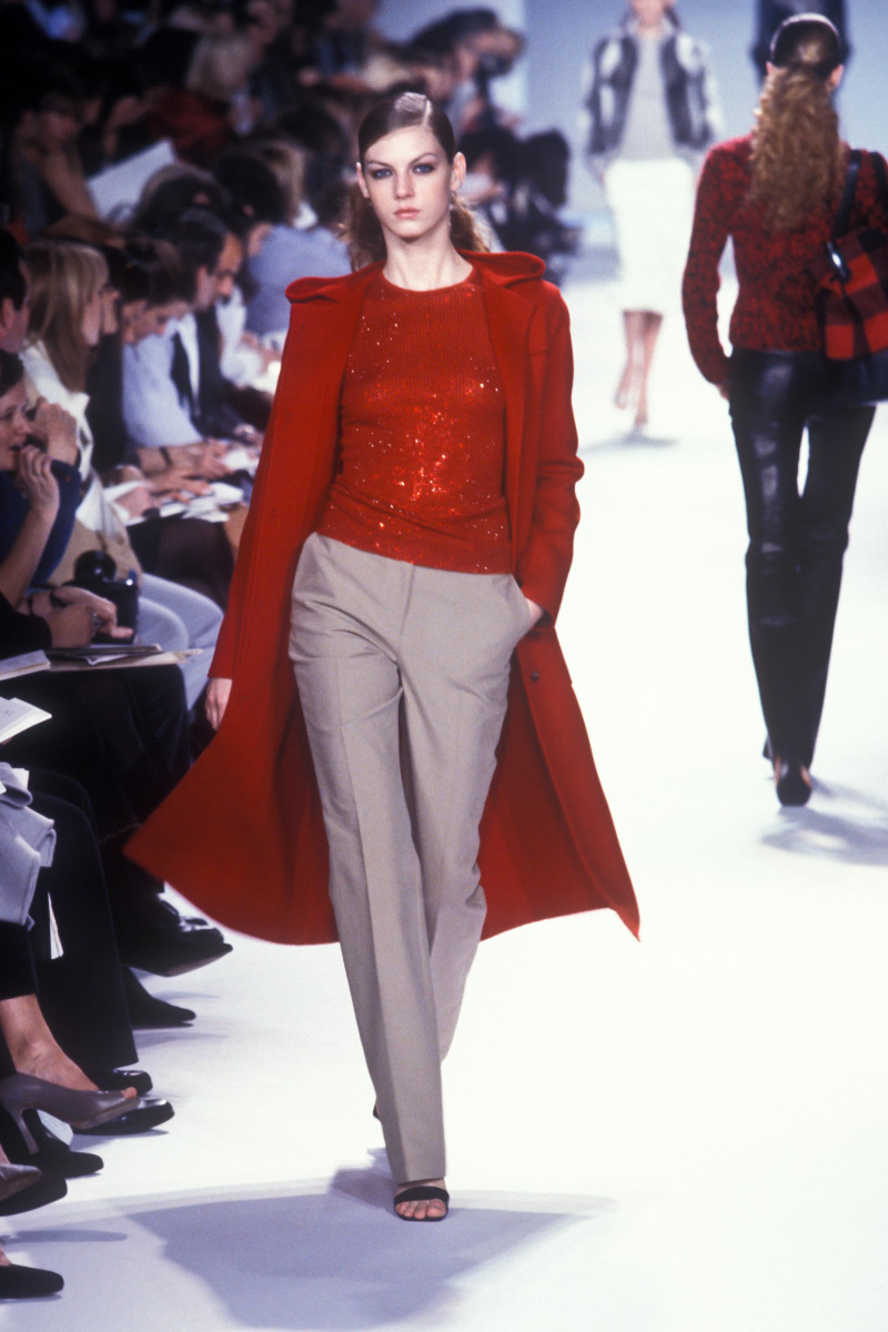 Angela Lindvall featured in  the Celine fashion show for Autumn/Winter 1999