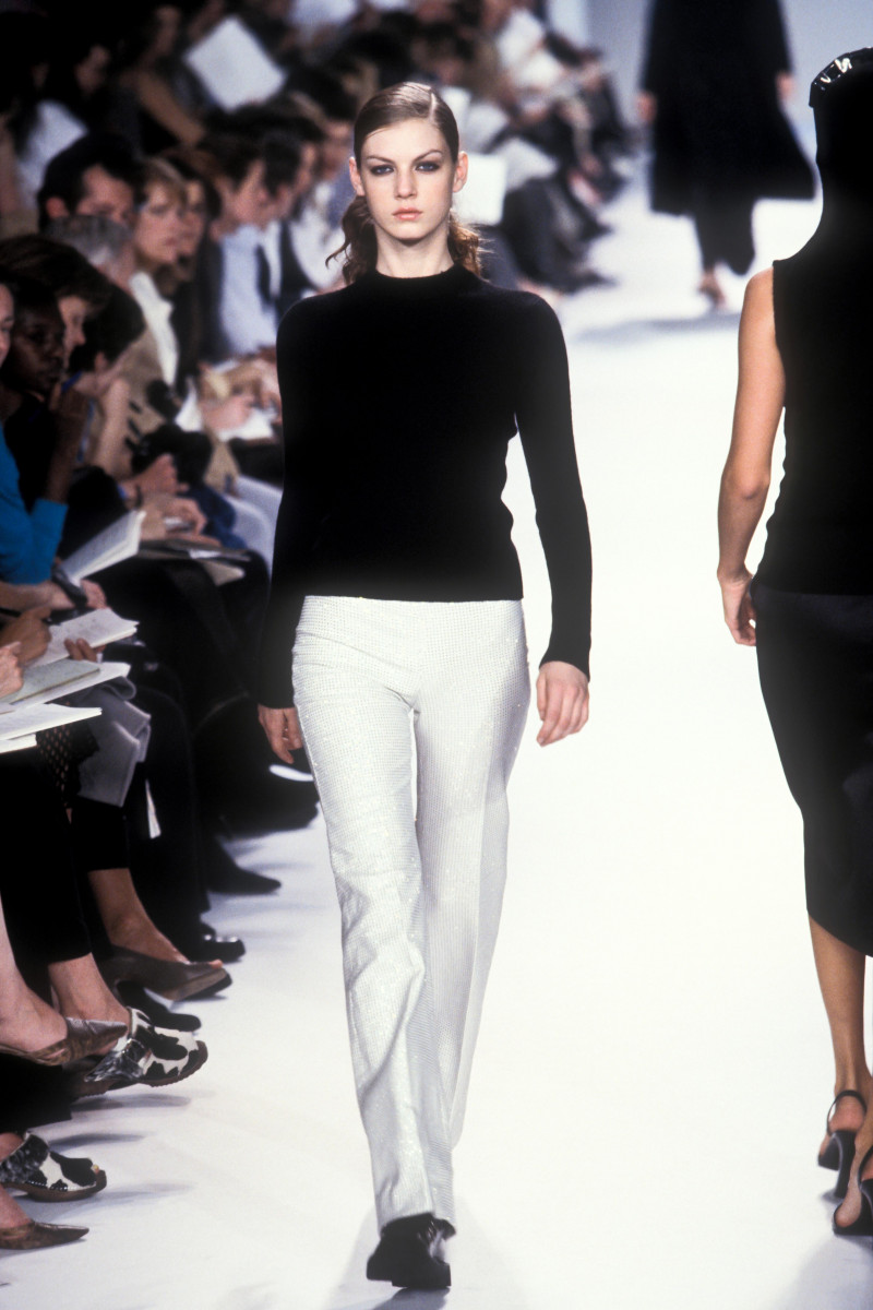 Angela Lindvall featured in  the Celine fashion show for Autumn/Winter 1999