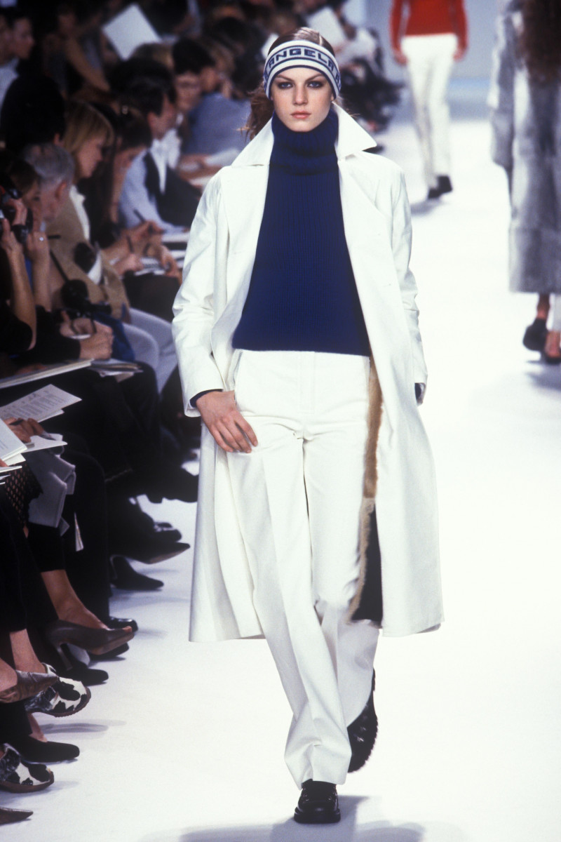 Angela Lindvall featured in  the Celine fashion show for Autumn/Winter 1999