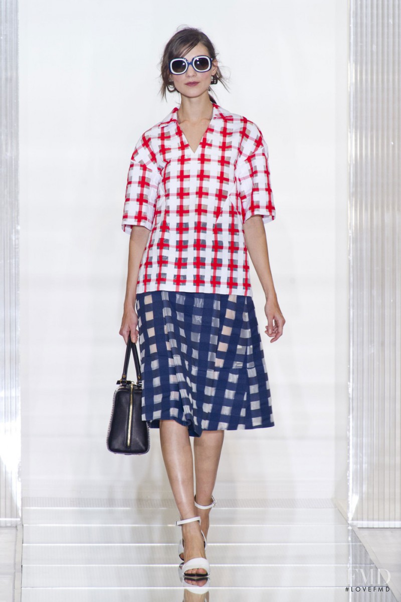 Kati Nescher featured in  the Marni fashion show for Spring/Summer 2013