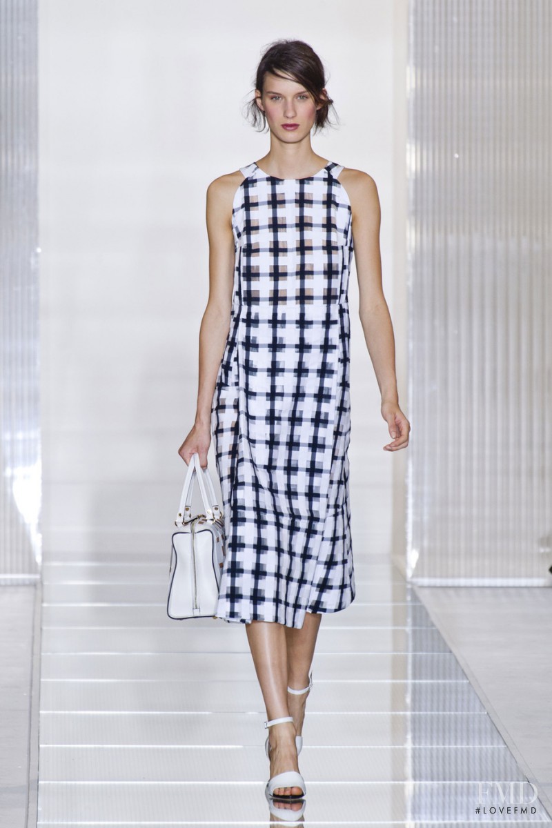 Marte Mei van Haaster featured in  the Marni fashion show for Spring/Summer 2013