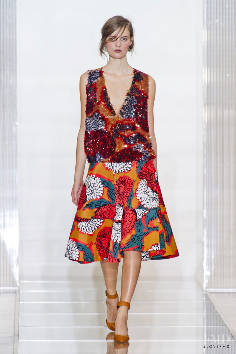 Tilda Lindstam featured in  the Marni fashion show for Spring/Summer 2013