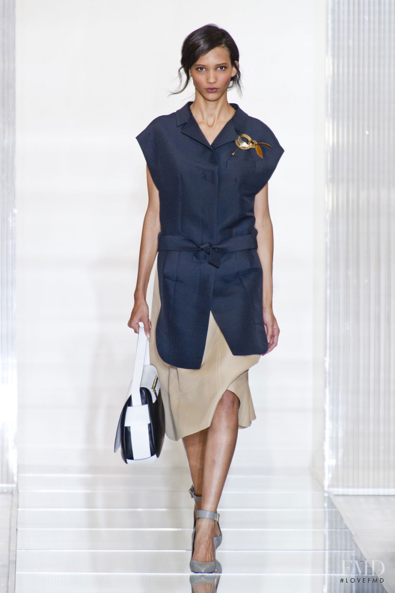 Cora Emmanuel featured in  the Marni fashion show for Spring/Summer 2013
