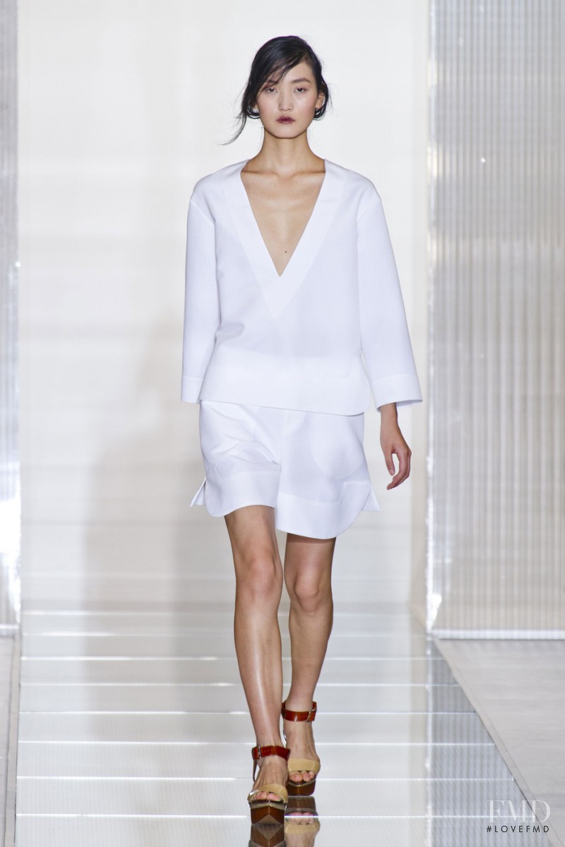 Lina Zhang featured in  the Marni fashion show for Spring/Summer 2013
