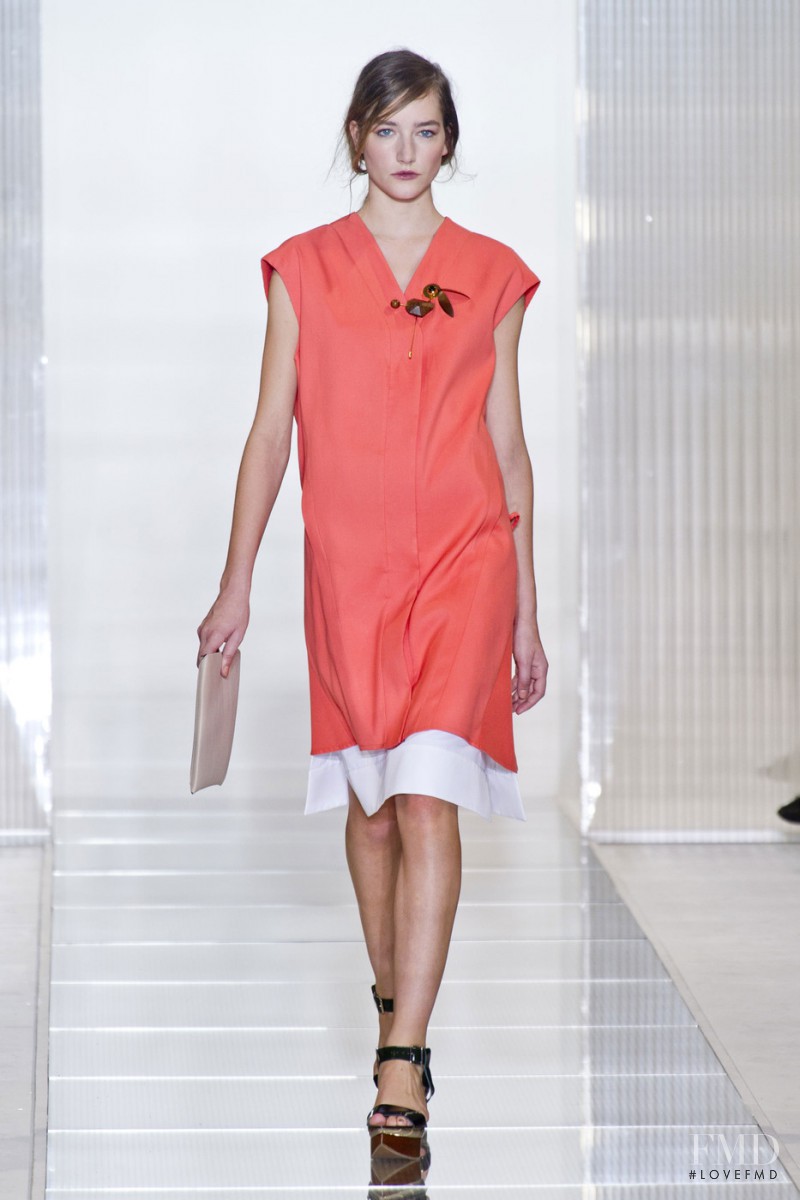 Joséphine Le Tutour featured in  the Marni fashion show for Spring/Summer 2013