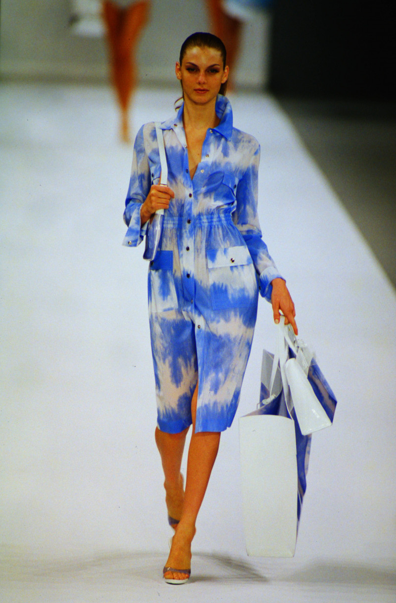 Angela Lindvall featured in  the Celine fashion show for Spring/Summer 2000